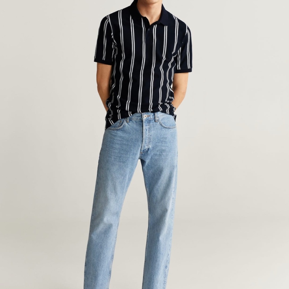 MANGO Striped cotton polo shirt - (XL) - Picture 11 of 11